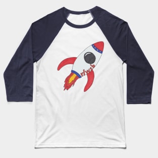 Wallstreetbets cartoon rocket Baseball T-Shirt